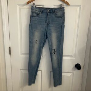 Wax Jean Light Blue Distressed Skinny Jeans